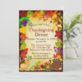 Schöne Erntedank Harvest Einladung (Stehend Vorderseite)