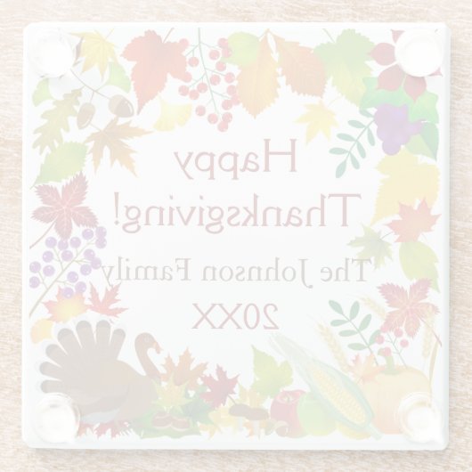 Schöne Erntedank Harvest Glasuntersetzer (Rückseite)