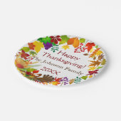 Schöne Erntedank Harvest Pappteller (Schrägansicht)