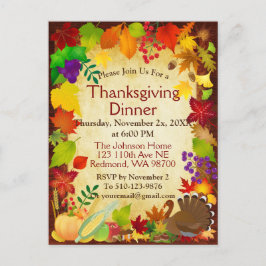 Schöne Erntedank Harvest Postkarte