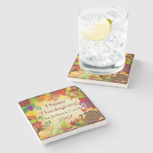 Schöne Erntedank Harvest Steinuntersetzer (Seitenansicht)