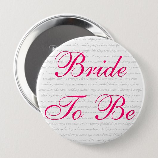schöne errötende Brautfreude-Liebeverbindung I… Button (Vorne & Hinten)