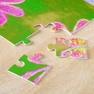 Schöne, erstaunliche, farbenfrohe Flora-Text-Zitat Puzzle