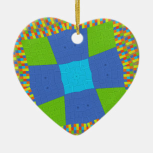 Schöne Erstaunliche Grüne Blaue Cyan Kunst Druck D Keramikornament