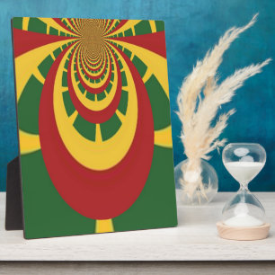 Schöne Erstaunliche Rasta-Farben Kunst Druck Fotoplatte