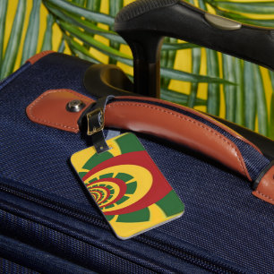 Schöne erstaunliche Rasta-Farben Kunst Druck Gepäckanhänger