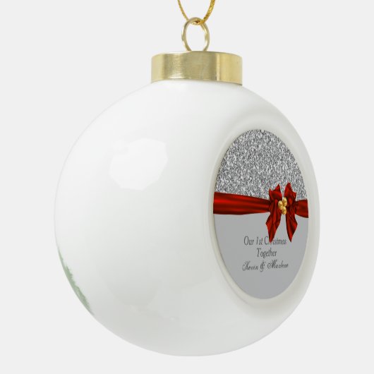 Schöne erste Weihnachtsfeier zusammen Ornament Bli (Links)