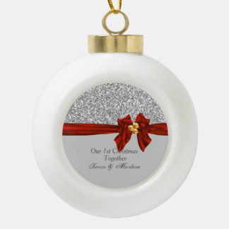 Schöne erste Weihnachtsfeier zusammen Ornament Bli
