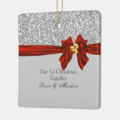 Schöne erste Weihnachtsfeier zusammen Ornament Bli (Links)