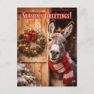 Schöne Eselstall-Weihnachtszeit-Grußkarte Postkarte