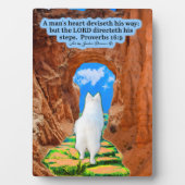 Schöne Eskie Scripture Plaque Proverbs 16:9 Fotoplatte (Vorderseite)