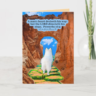 Schöne Eskie Scripture Sprichwörter 16:9 Karte