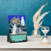 Schöne Eskie und Angel Scripture Matthew 6:33 Fotoplatte (Seite)