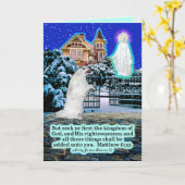 Schöne Eskie und Angel Scripture Matthew 6:33 Karte (Gelbe Blume)