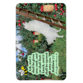 Schöne Eskie und Orchard-Schrift Matthew 7:7 Magnet (Vertikal)