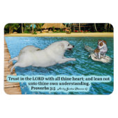 Schöne Eskimo Dog Scripture Sprichwörter 3:5 Magnet (Horizontal)