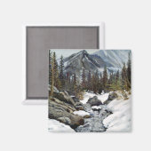 Schöne Estes Park Colorado Winter Stream Magnet (Vorderseite/Rückseite)