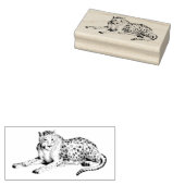 Schöne Etched Snow Leopard Rubber Art Briefmarke Gummistempel (Stempel)