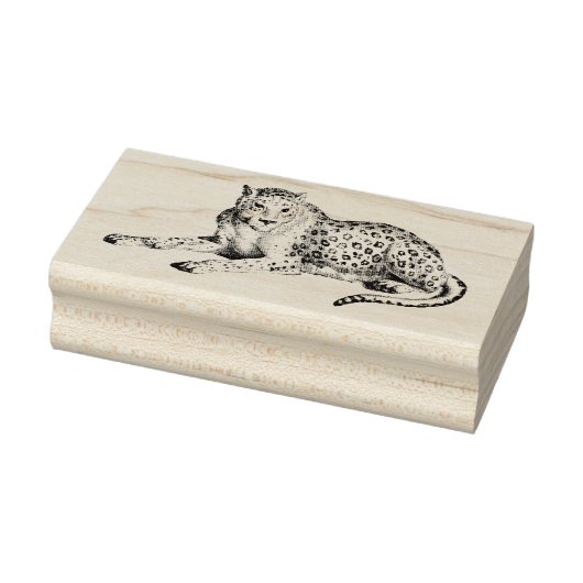 Schöne Etched Snow Leopard Rubber Art Briefmarke Gummistempel (Stempel)