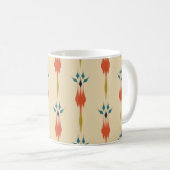 Schöne ethnisch abstrakte Kunst des Ikat Kaffeetasse (VorderseiteRechts)