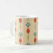Schöne ethnisch abstrakte Kunst des Ikat Kaffeetasse (Vorderseite Links)