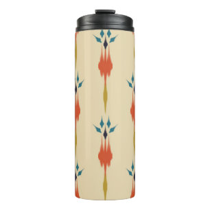 Schöne ethnisch abstrakte Kunst des Ikat Thermosbecher