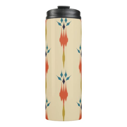 Schöne ethnisch abstrakte Kunst des Ikat Thermosbecher (Vorderseite)