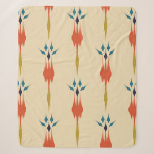 Schöne ethnische abstrakte Ikat-Kunst. Nahtloses K Sherpadecke