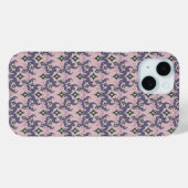 Schöne ethnische Damaskus-Muster-Pointillismus  Case-Mate iPhone Hülle (Rückseite (Horizontal))