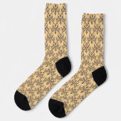 Schöne ethnische Damaskus-Muster-Pointillismus Socken (Linkes Detail)