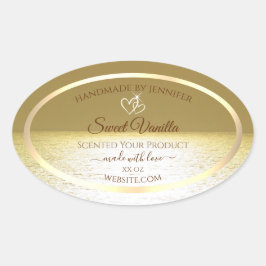 Schöne Etiketten für Golden Ocean-Produkte Ovaler Aufkleber