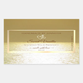 Schöne Etiketten für Golden Ocean-Produkte Rechteckiger Aufkleber