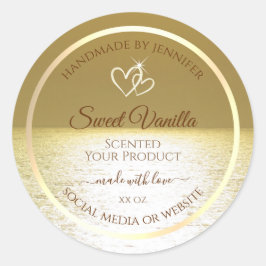 Schöne Etiketten für Golden Ocean-Produkte Runder Aufkleber