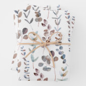 Schöne Eukalyptus-Blätter für Wasserfarben Geschenkpapier Set (Beispiel)