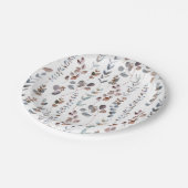 Schöne Eukalyptus-Blätter für Wasserfarben Pappteller (Schrägansicht)