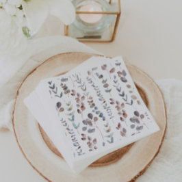 Schöne Eukalyptus-Blätter für Wasserfarben Serviette