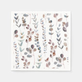 Schöne Eukalyptus-Blätter für Wasserfarben Serviette (Vorderseite)