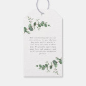 Schöne Eukalyptus-Blatttraube Geschenkanhänger (Rückseite)