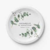 Schöne Eukalyptus-Blatttraube Pappteller (Vorderseite)