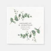 Schöne Eukalyptus-Blatttraube Serviette (Vorderseite)