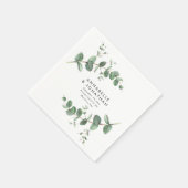 Schöne Eukalyptus-Blatttraube Serviette (Ecke)