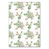 Schöne Eukalyptus-Christliche Hochzeit Tischnummer (Rückseite)