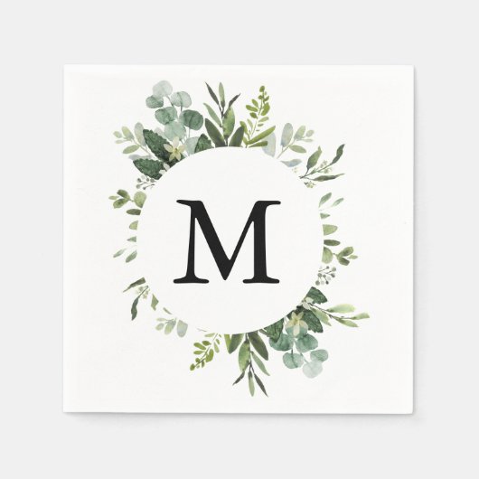 Schöne Eukalyptus-Foliage Serviette (Vorderseite)