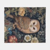 Schöne Eule im Jugendstil-Stil des Gartens Fleecedecke (Vorderseite (Horizontal))