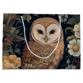 Schöne Eule im Jugendstil-Stil des Gartens Große Geschenktüte (Rückseite)