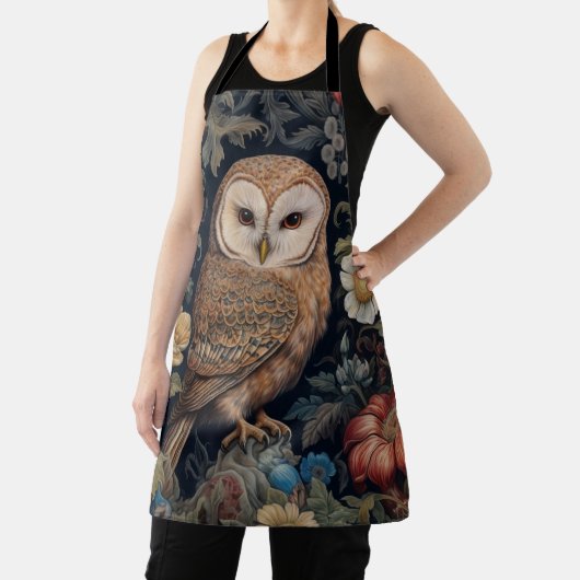 Schöne Eule im Jugendstil-Stil des Gartens Schürze (InSitu)