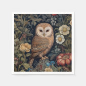 Schöne Eule im Jugendstil-Stil des Gartens Serviette (Vorderseite)
