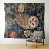 Schöne Eule im Jugendstil-Stil des Gartens Wandteppich (Beispiel (Horizontal))