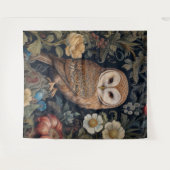 Schöne Eule im Jugendstil-Stil des Gartens Wandteppich (Vorderseite (Horizontal))