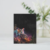Schöne Eule in der Nacht  Postkarte (Stehend Vorderseite)